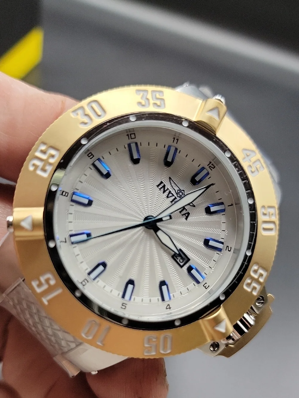 RARE NEW ⌚️ Invicta Subaqua Noma III Men's Watch - 50mm, Gold Blue White 50052